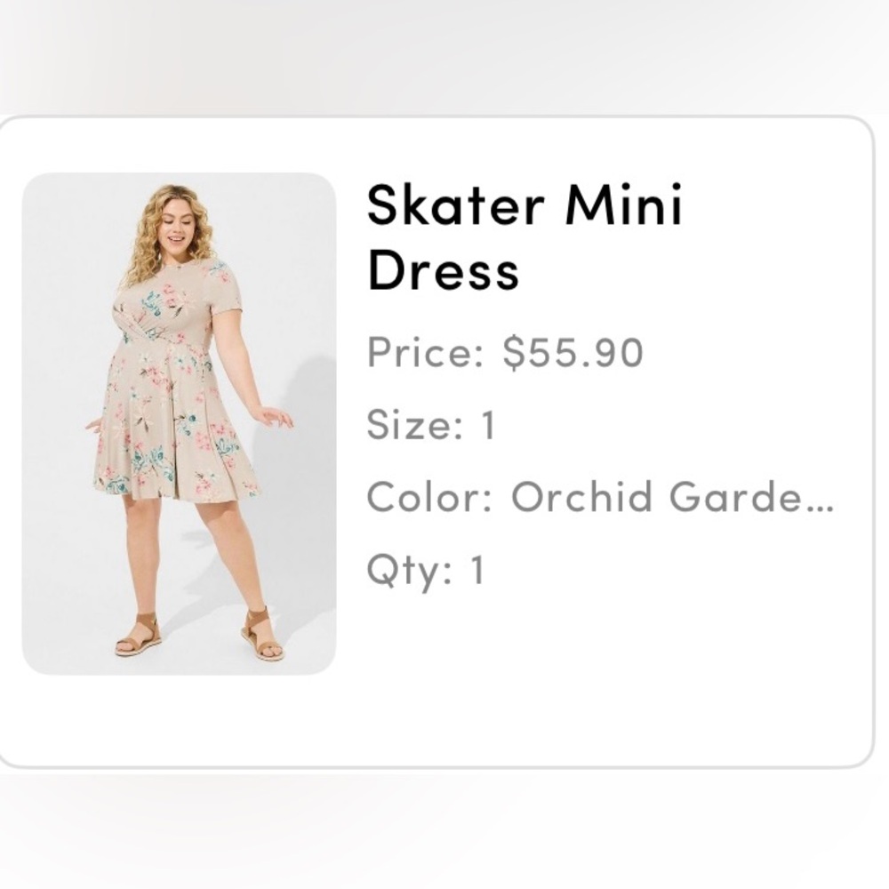 Torrid Size 1 - Floral Beige/Neutral dress w/pockets